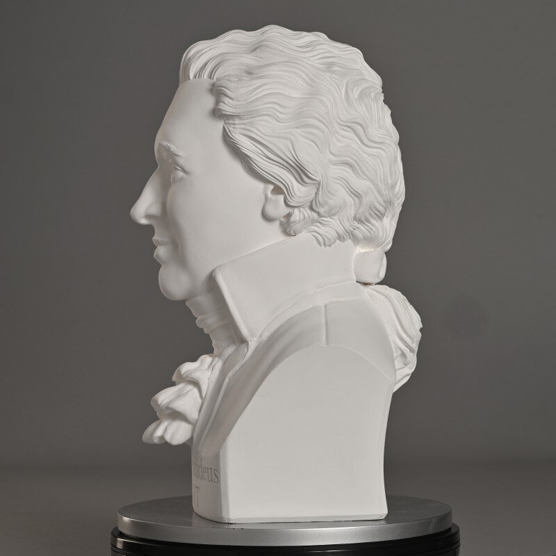 Buste de Mozart en bronze 12 cm